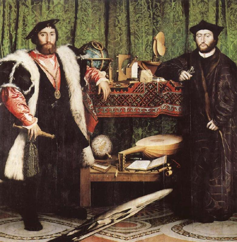 HOLBEIN, Hans the Younger The French Ambassadors Germany oil painting art